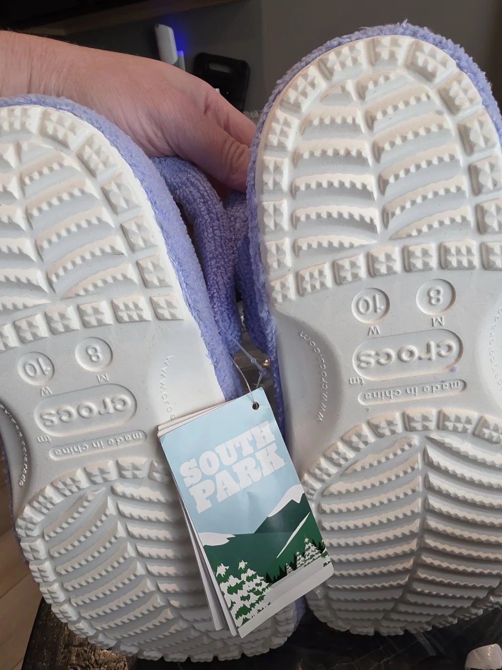 CROCS Purple Terry Cloth Character Clogs